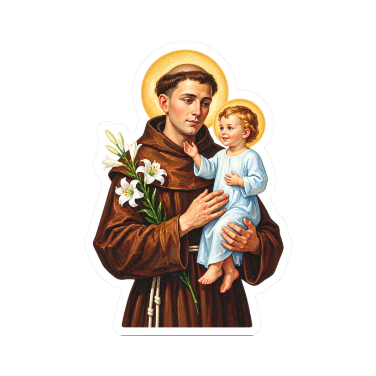 Saint Anthony Of Padua Sticker (Design 2)