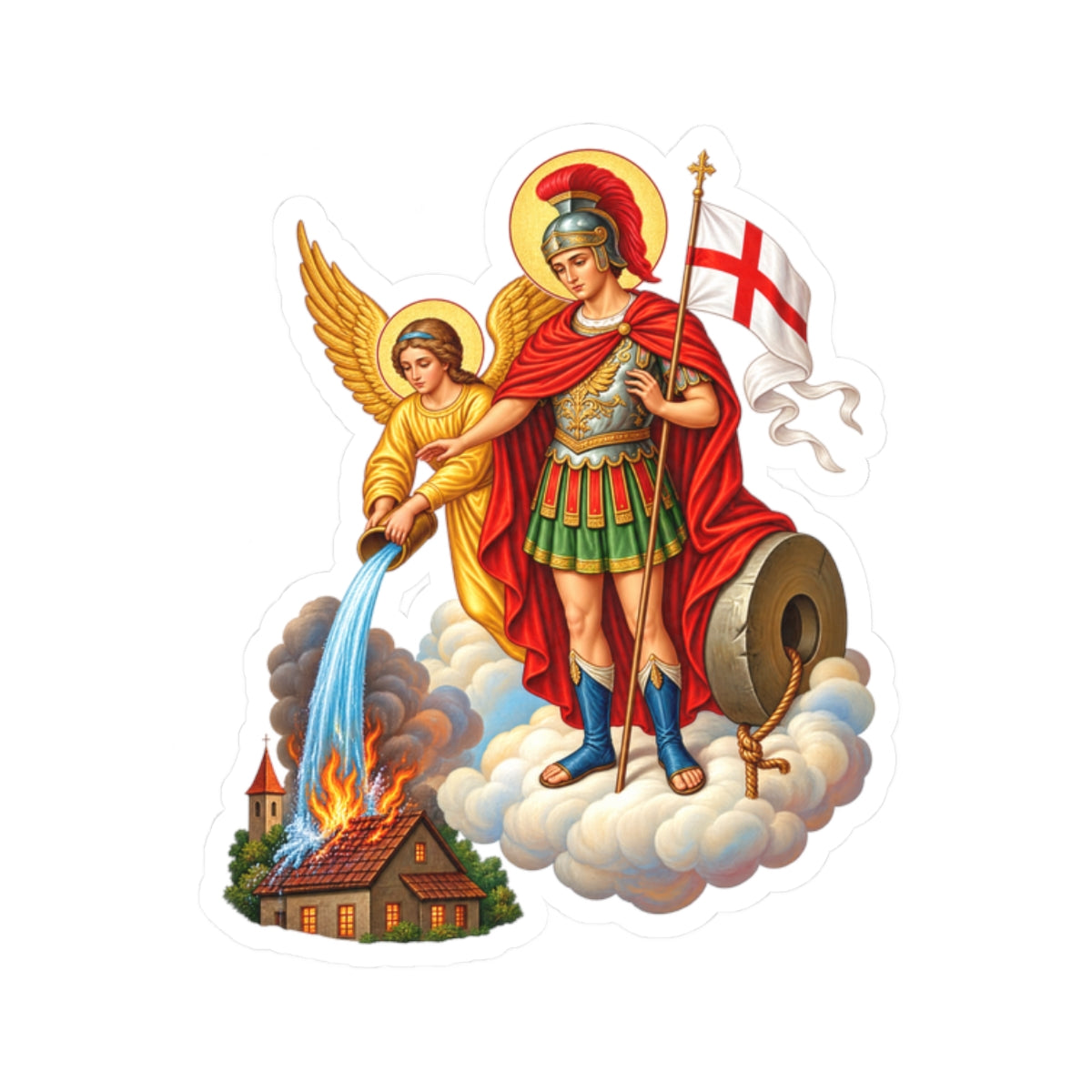 Saint Florian Sticker (Design 3)