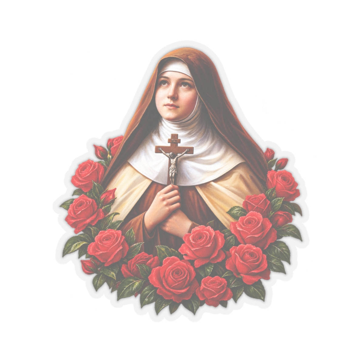 Saint Therese Of Lisieux Sticker (Design 3)