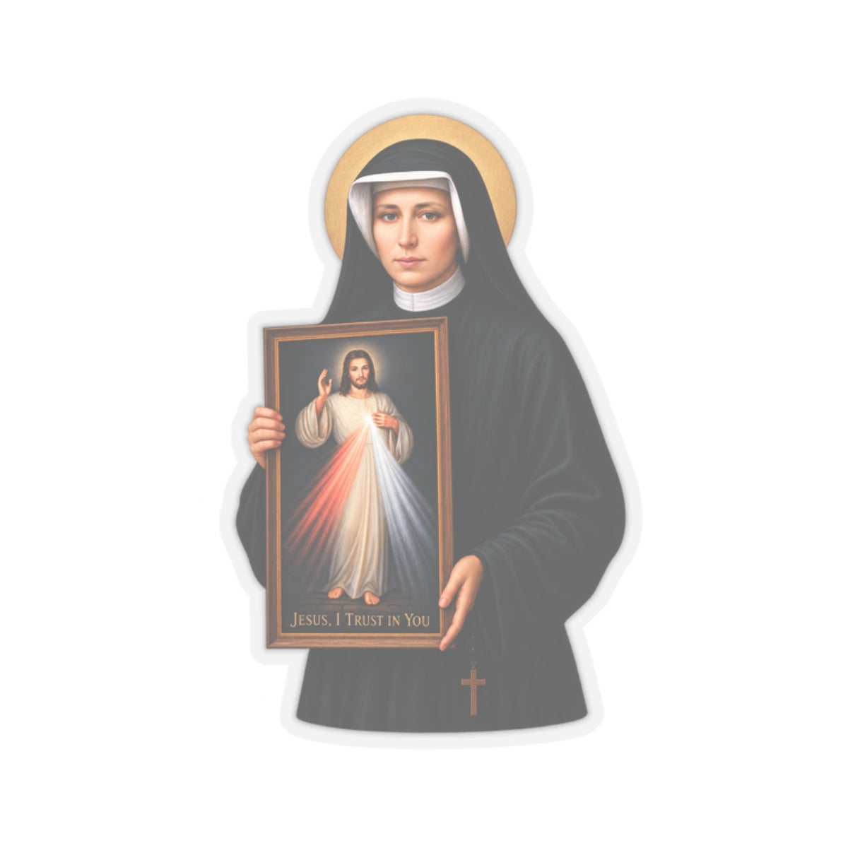 Saint Faustina Kowalska Sticker (Design 3)