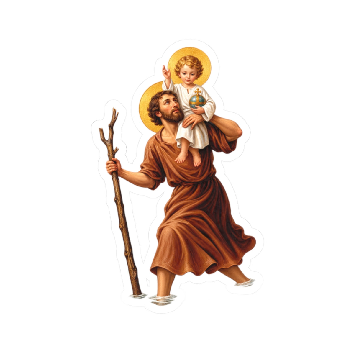 Saint Christopher Sticker (Design 2)