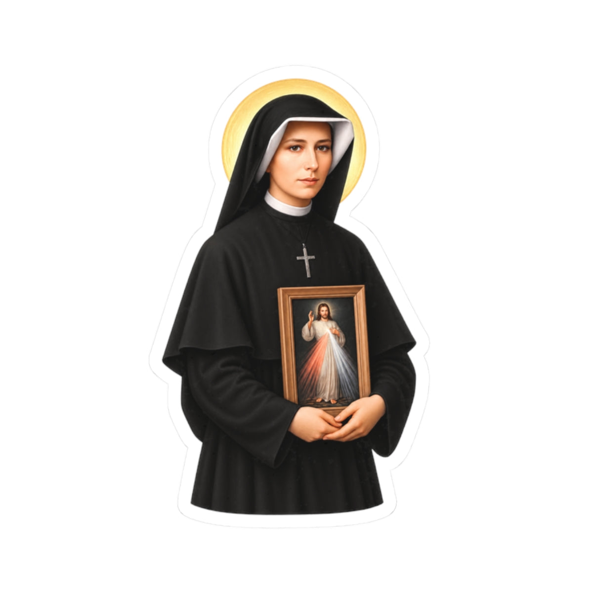 Saint Faustina Kowalska Sticker (Design 2)