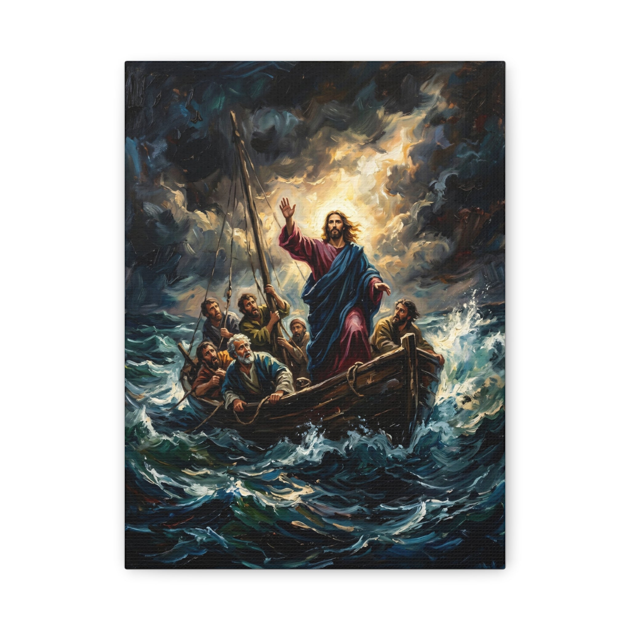 Jesus Calming The Storm - Canvas Gallery Wraps