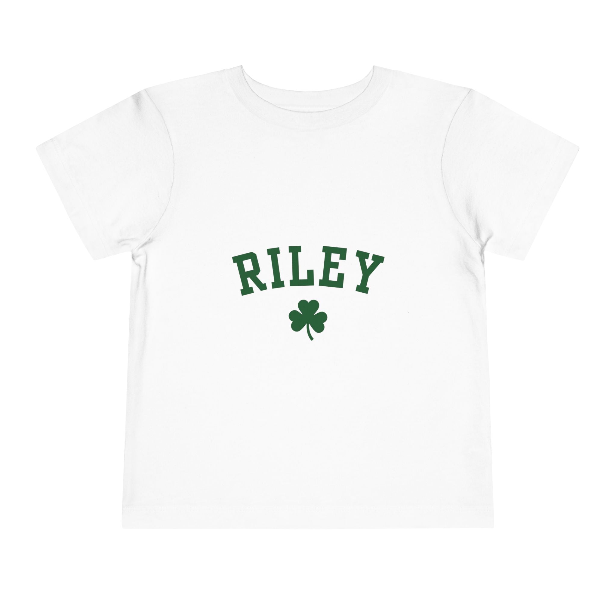 Personalized Toddler Short Sleeve Tee with Shamrock Design