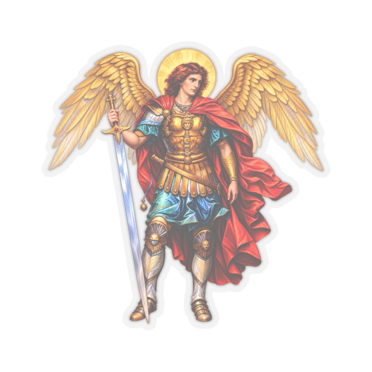 Saint Michael The Archangel Sticker (Design 2)