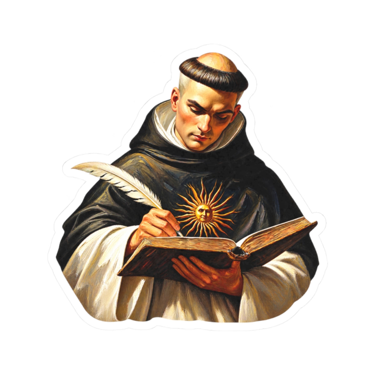 Saint Thomas Aquinas Sticker (Design 3)