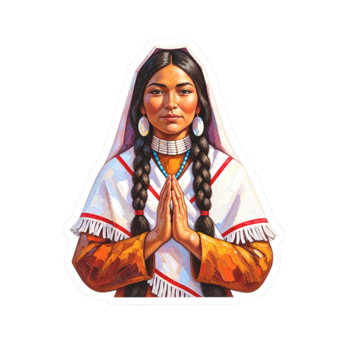 Saint Kateri Tekakwitha Sticker (Design 3)