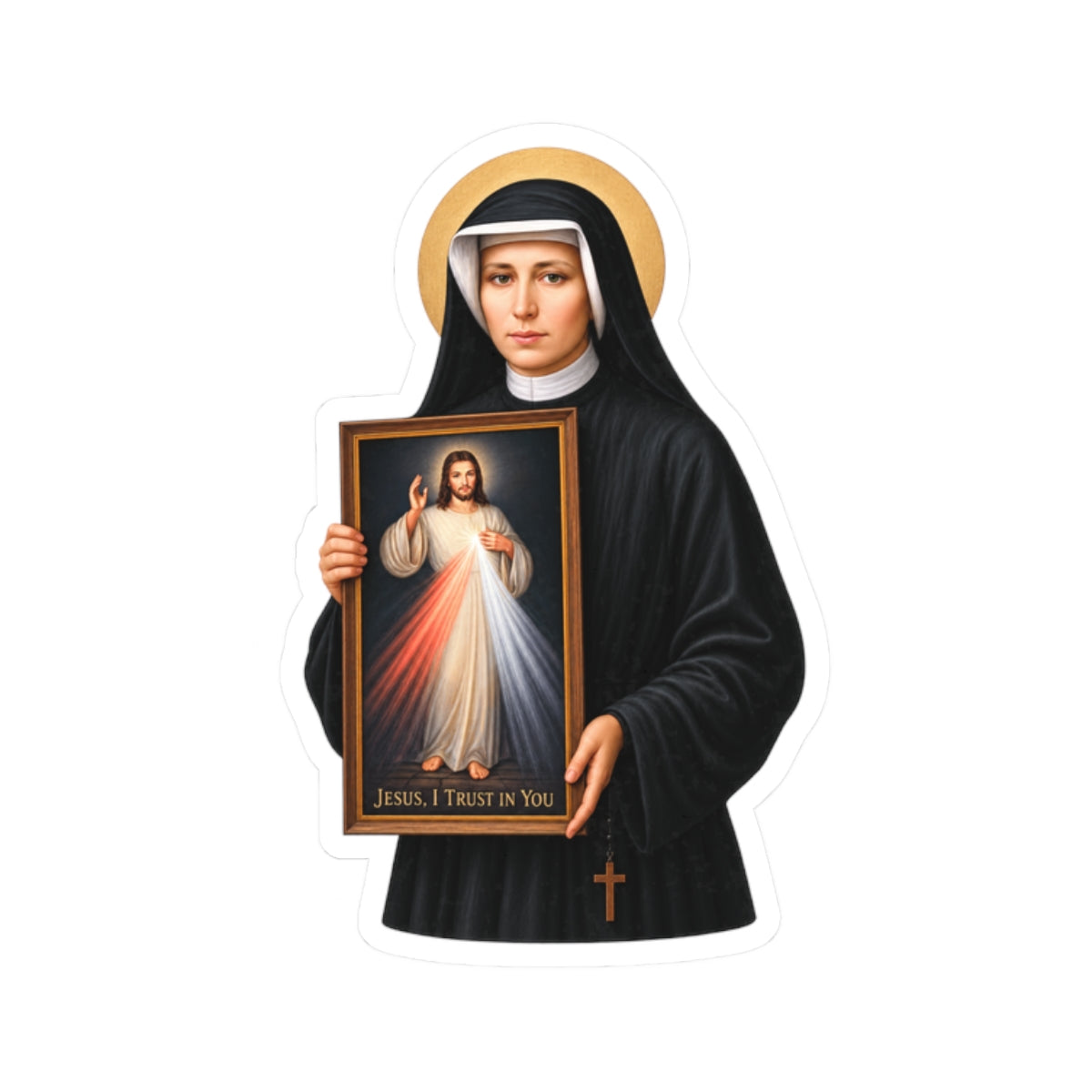 Saint Faustina Kowalska Sticker (Design 3)