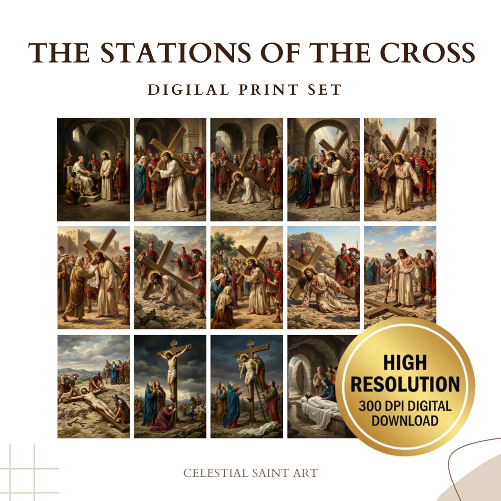 The Stations of the Cross - Digital Print Set | High Resolution | Instant Access | Easy Download