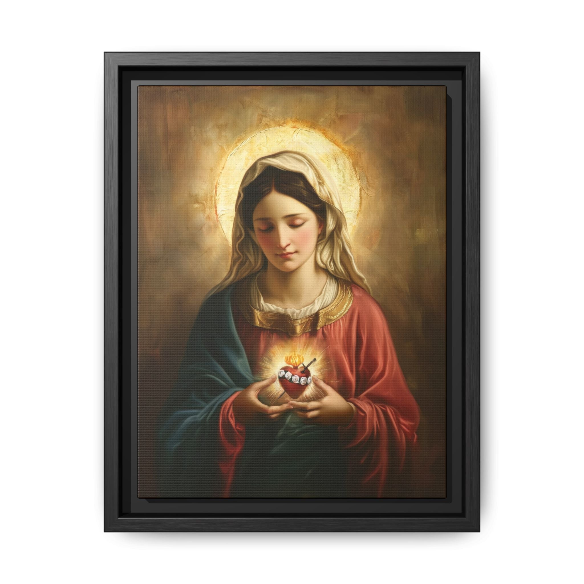 Immaculate Heart of Mary Matte Canvas, Framed (Multi-color)