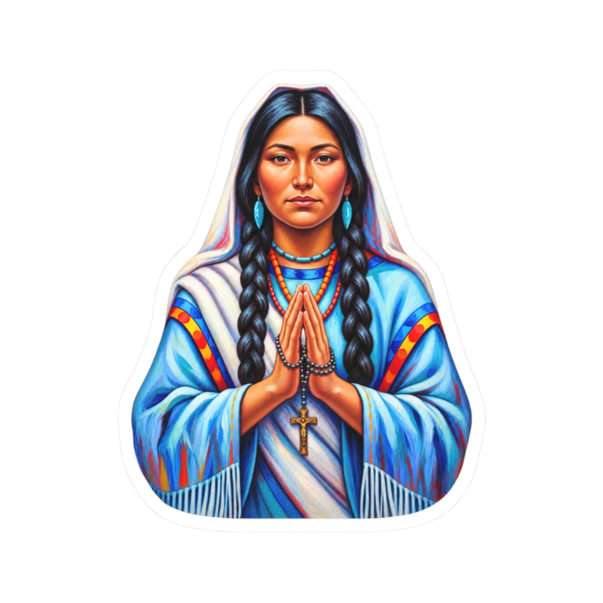 Saint Kateri Tekakwitha Sticker (Design 4)