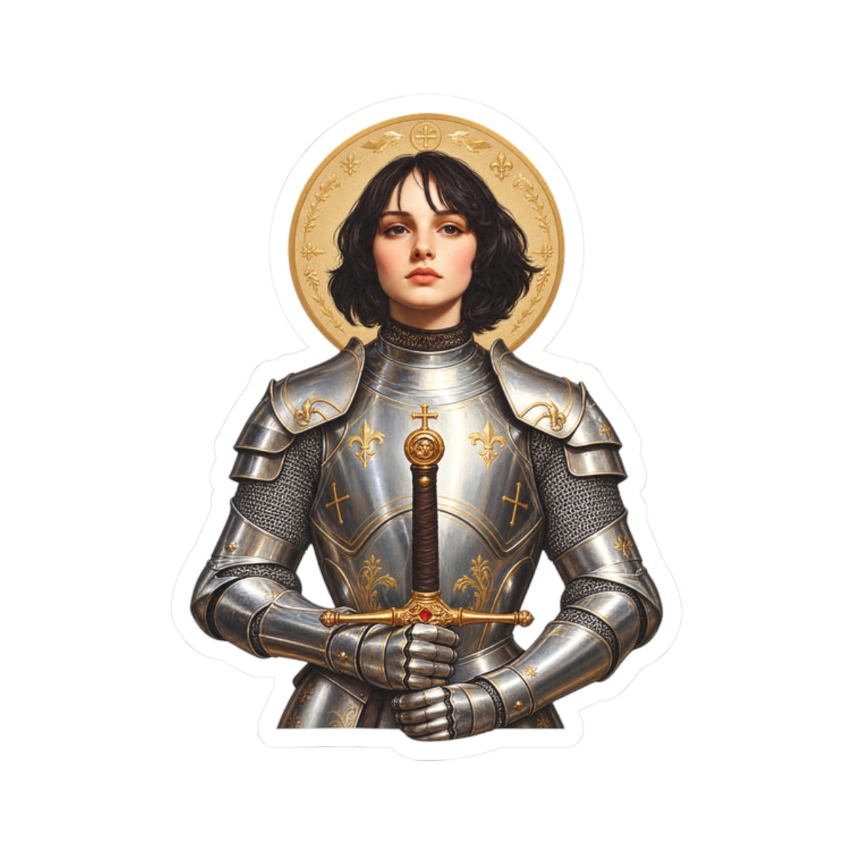 Saint Joan Of Arc Sticker (Design 2)