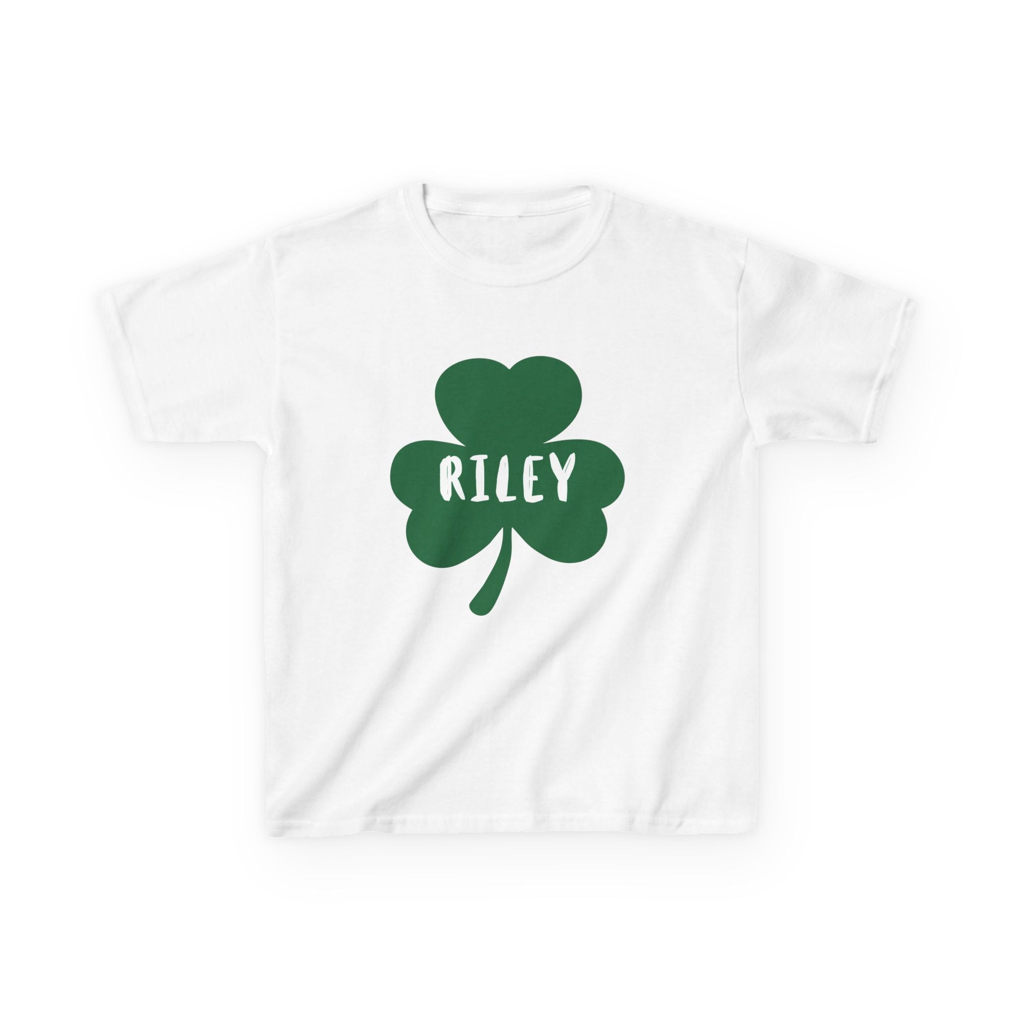 Personalized St Patrick's Day Kids Green Shamrock Tee