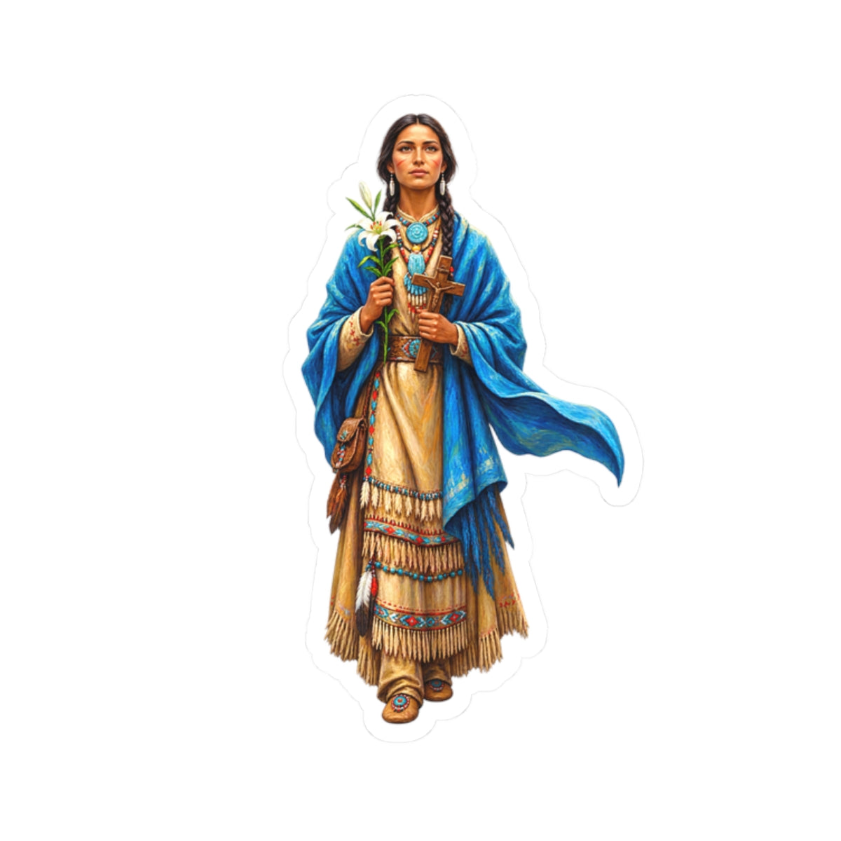 Saint Kateri Tekakwitha Sticker (Design 2)