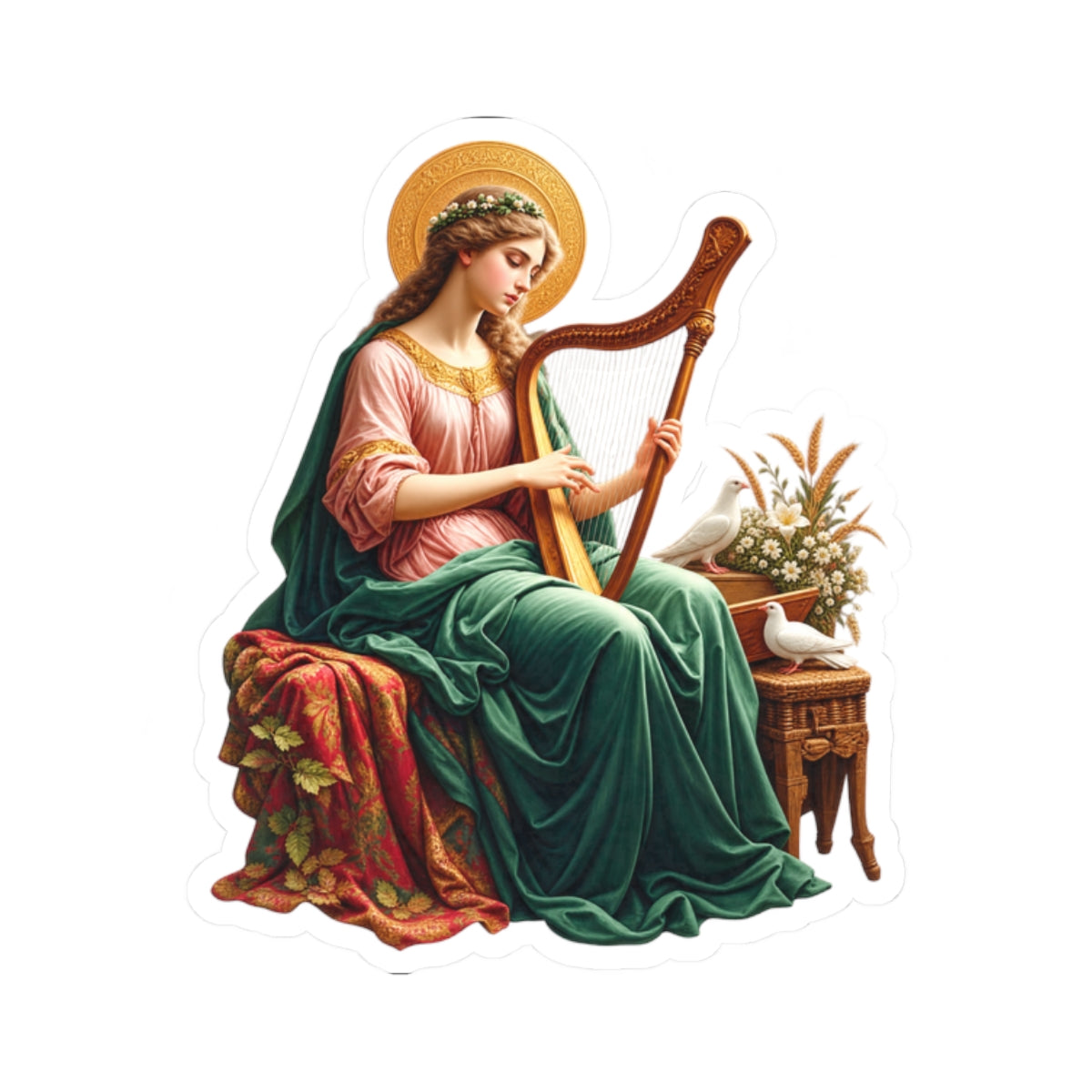 Saint Cecilia Sticker (Design 2)
