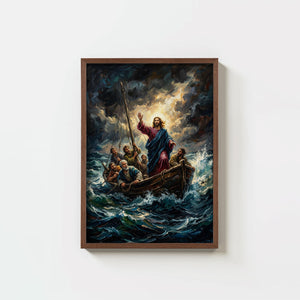 Jesus Calming The Storm - Digital Print | High Resolution | Instant Access | Easy Download