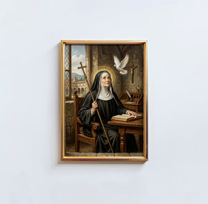St. Scholastica - Digital Print | High Resolution | Instant Access | Easy Download