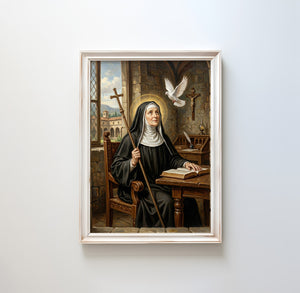 St. Scholastica - Digital Print | High Resolution | Instant Access | Easy Download