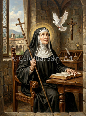 St. Scholastica - Digital Print | High Resolution | Instant Access | Easy Download
