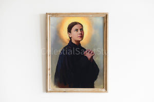 St. Gemma Galgani | DIGITAL OIL PAINT | Catholic Printable | Digital Download | Patron Saint | Catholic Art