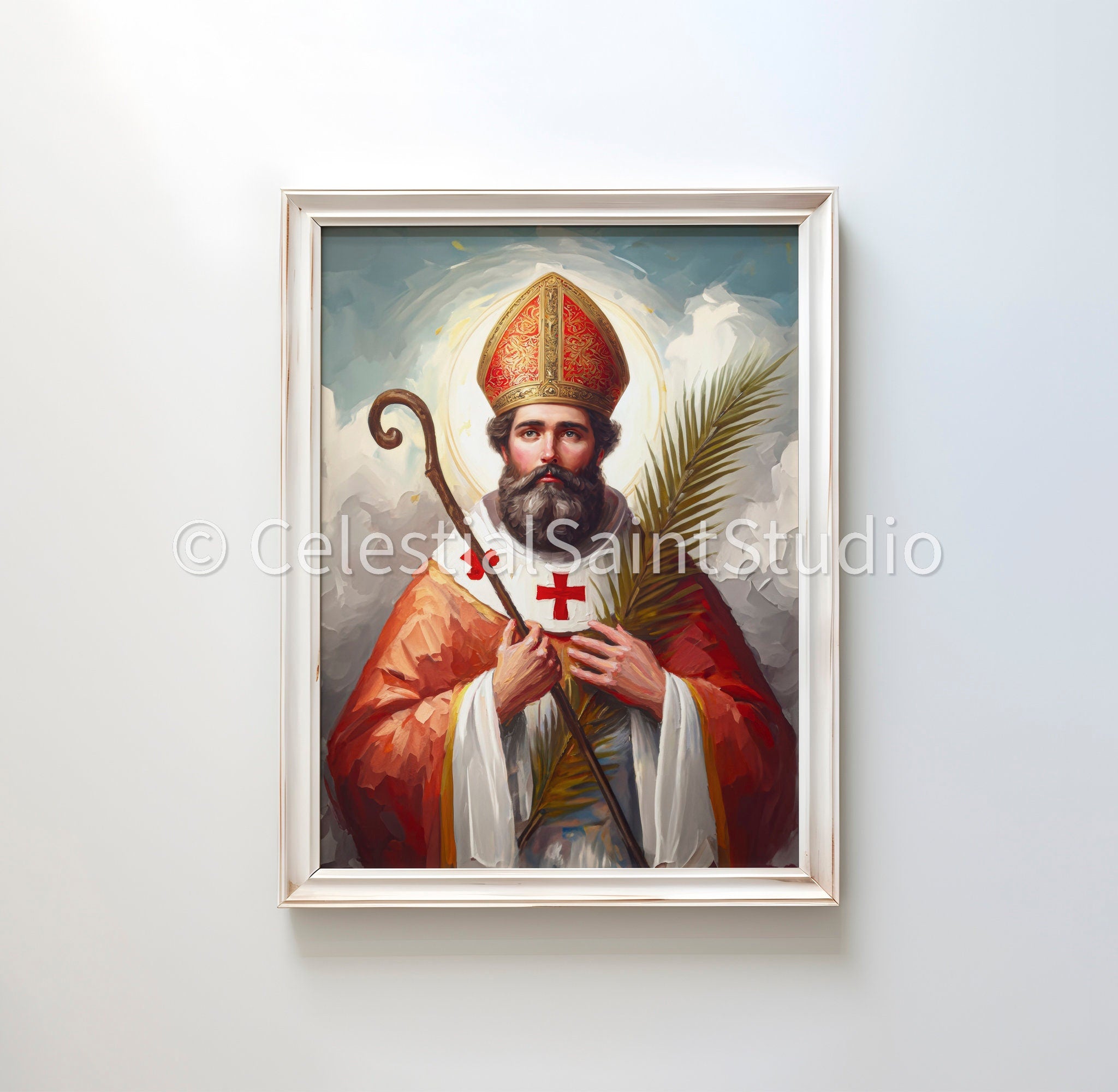 St. Valentine | DIGITAL OIL PAINT | Catholic Printable | Catholic Art | Patron Saint | Digital Download