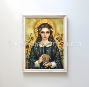 St. Abigail | DIGITAL OIL PAINT | Catholic Printable | Digital Download | Patron Saint | Catholic Art