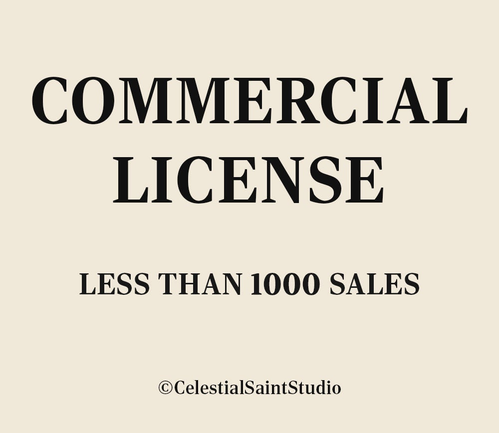 Commercial Extended License for Digital Downloads - under 1000 sales