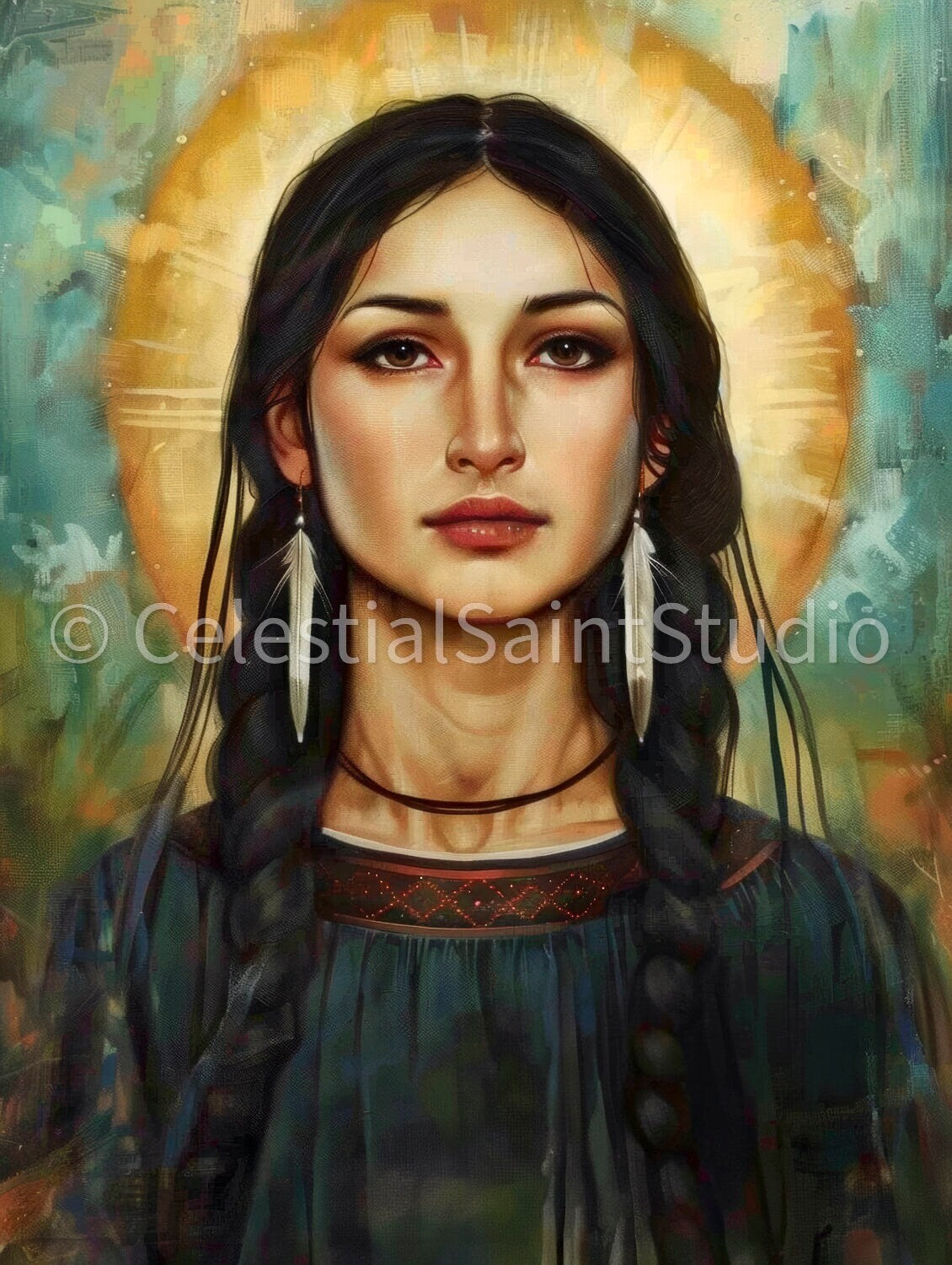 St. Kateri Tekakwitha Digital Painting | Catholic Art ...