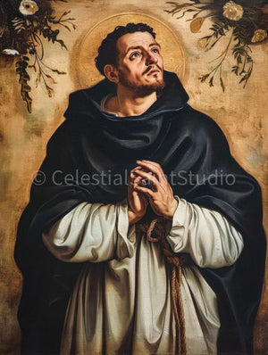 St. Dominic | DIGITAL OIL PAINT | Catholic Printable | Catholic Art | Patron Saint | Digital Download