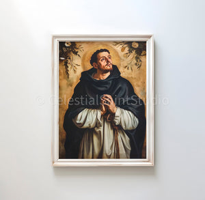 St. Dominic | DIGITAL OIL PAINT | Catholic Printable | Catholic Art | Patron Saint | Digital Download