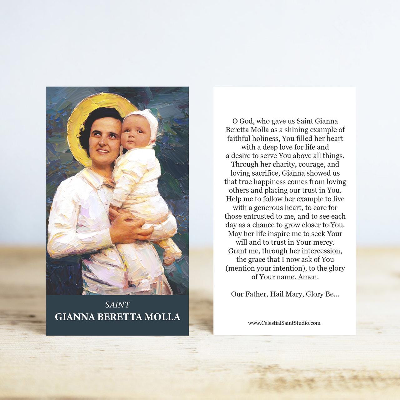 St. Gianna Beretta Molla Prayer Cards | Wallet Size | 100, 200, 500