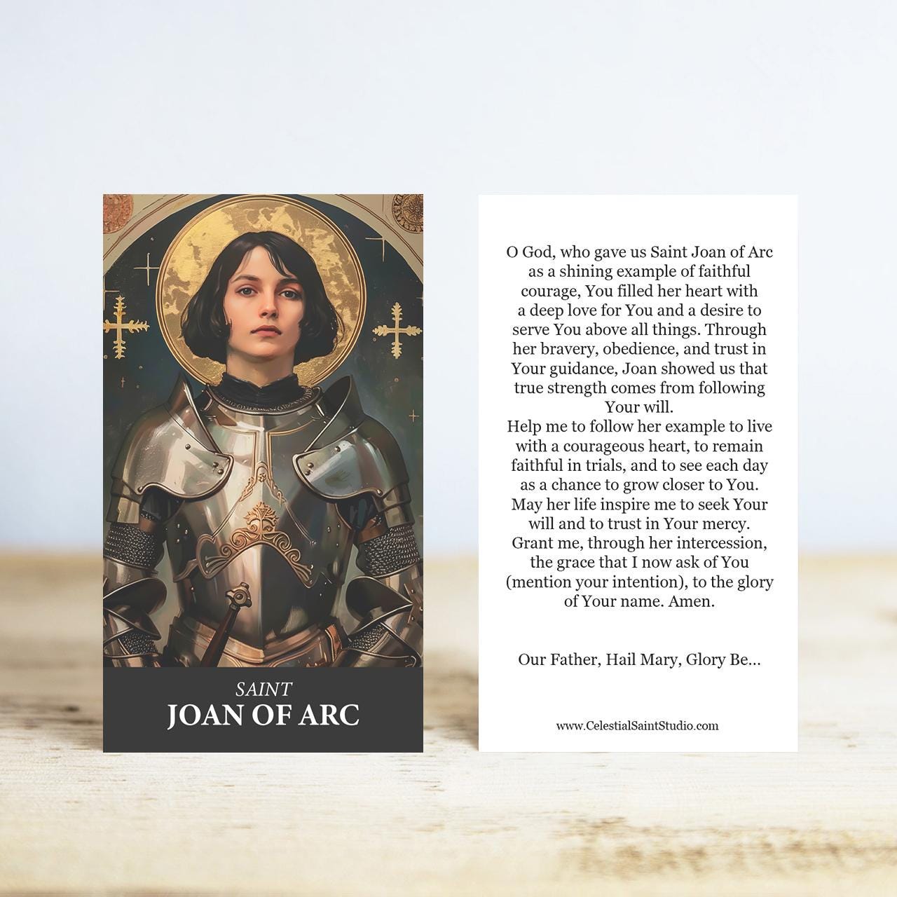St. Joan of Arc Prayer Cards | Wallet Size | 100, 200, 500