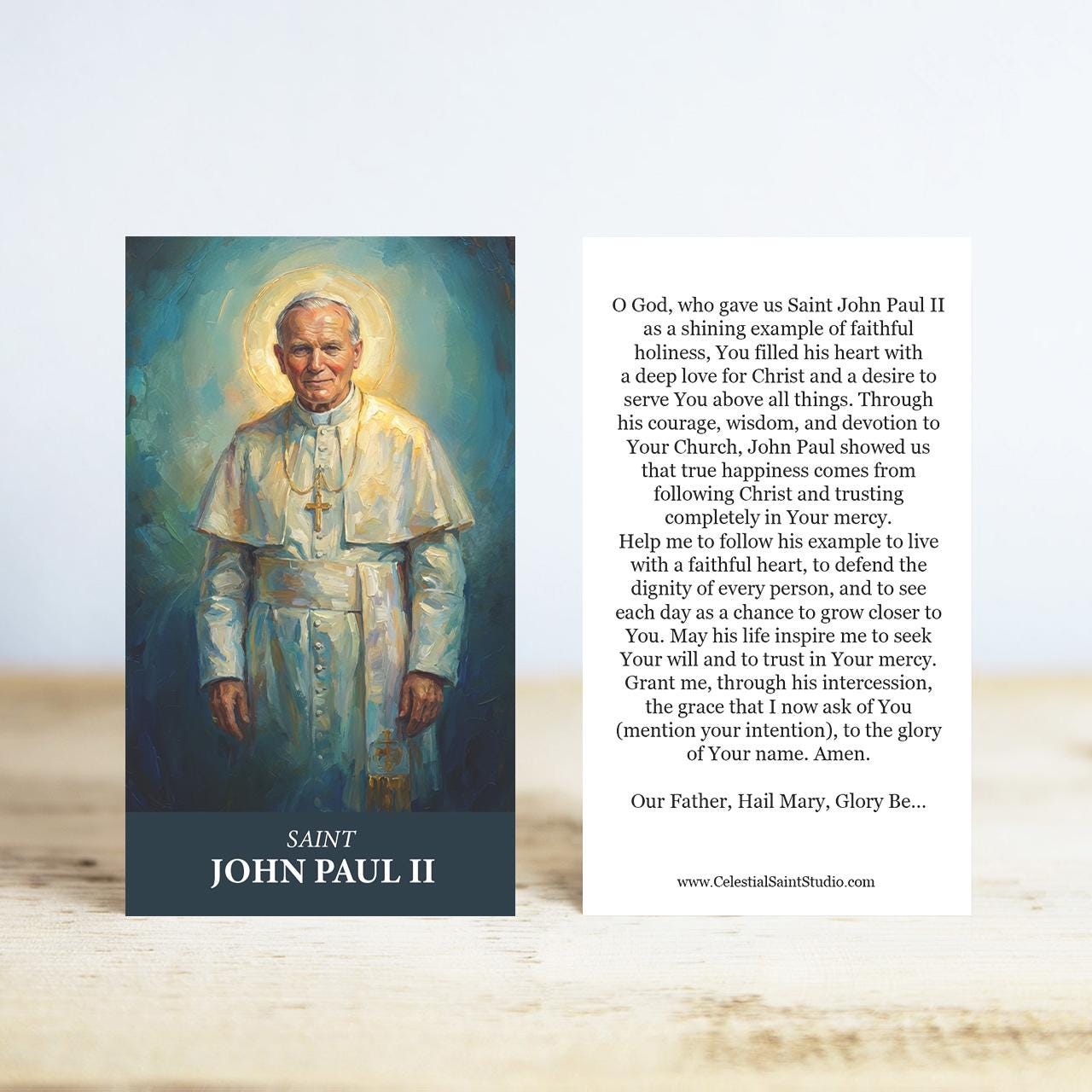 St. John Paul II Prayer Cards | Wallet Size | 100, 200, 500