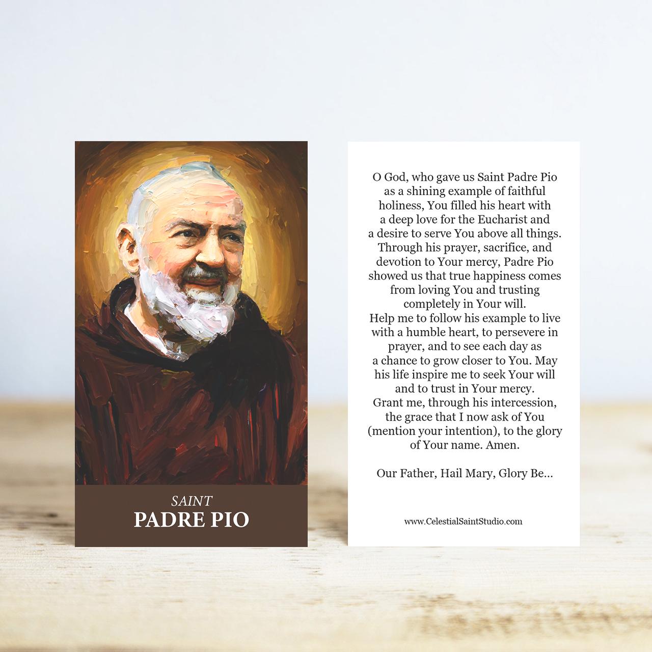 St. Padre Pio Prayer Cards | Wallet Size | 100, 200, 500
