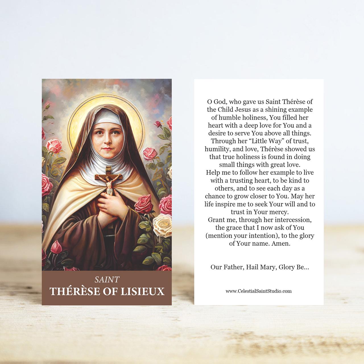 St. Therese of Lisieux Prayer Cards | Wallet Size | 50, 100, 250