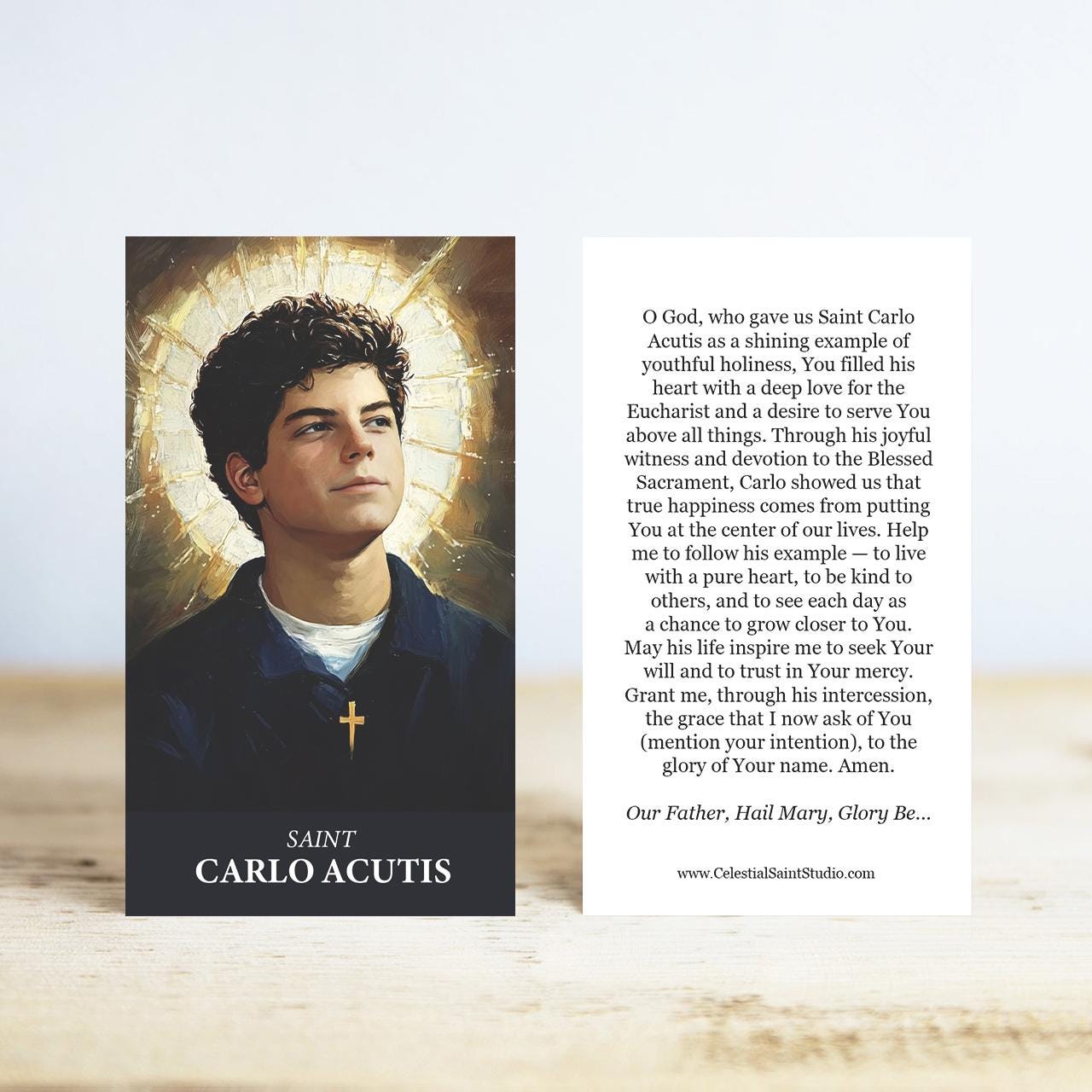 St. Carlo Acutis Prayer Cards | Wallet Size | 100, 200, 500