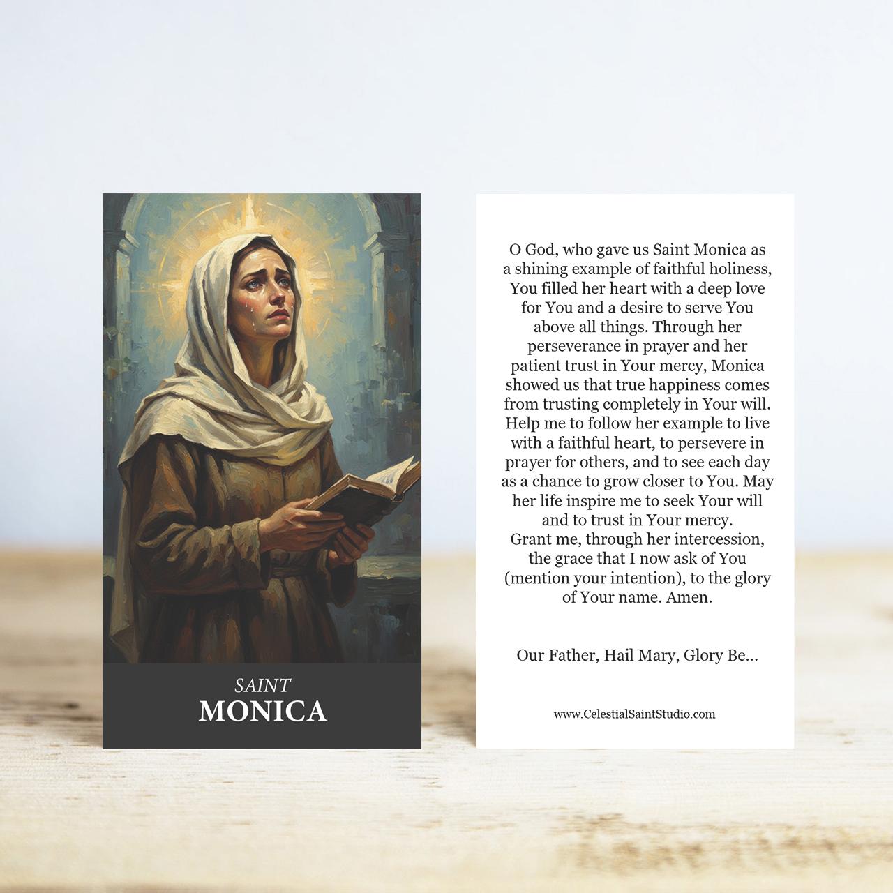 St. Monica Prayer Cards | Wallet Size | 100, 200, 500