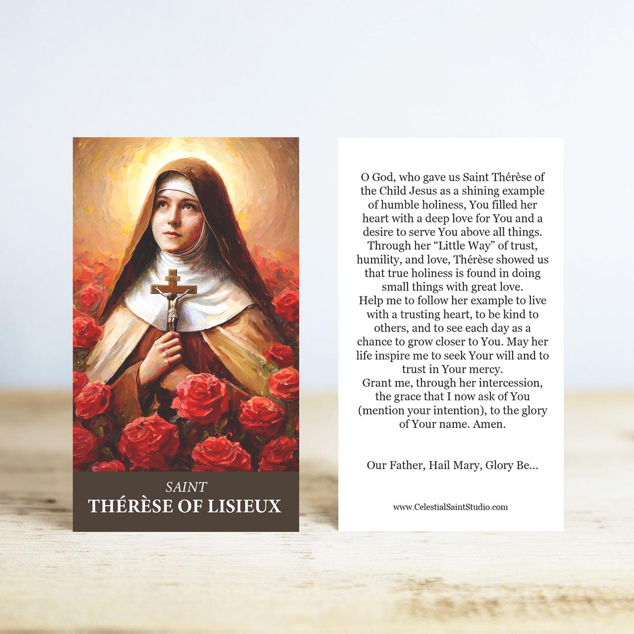 St. Therese of Lisieux Prayer Cards | Wallet Size | 100, 200, 500
