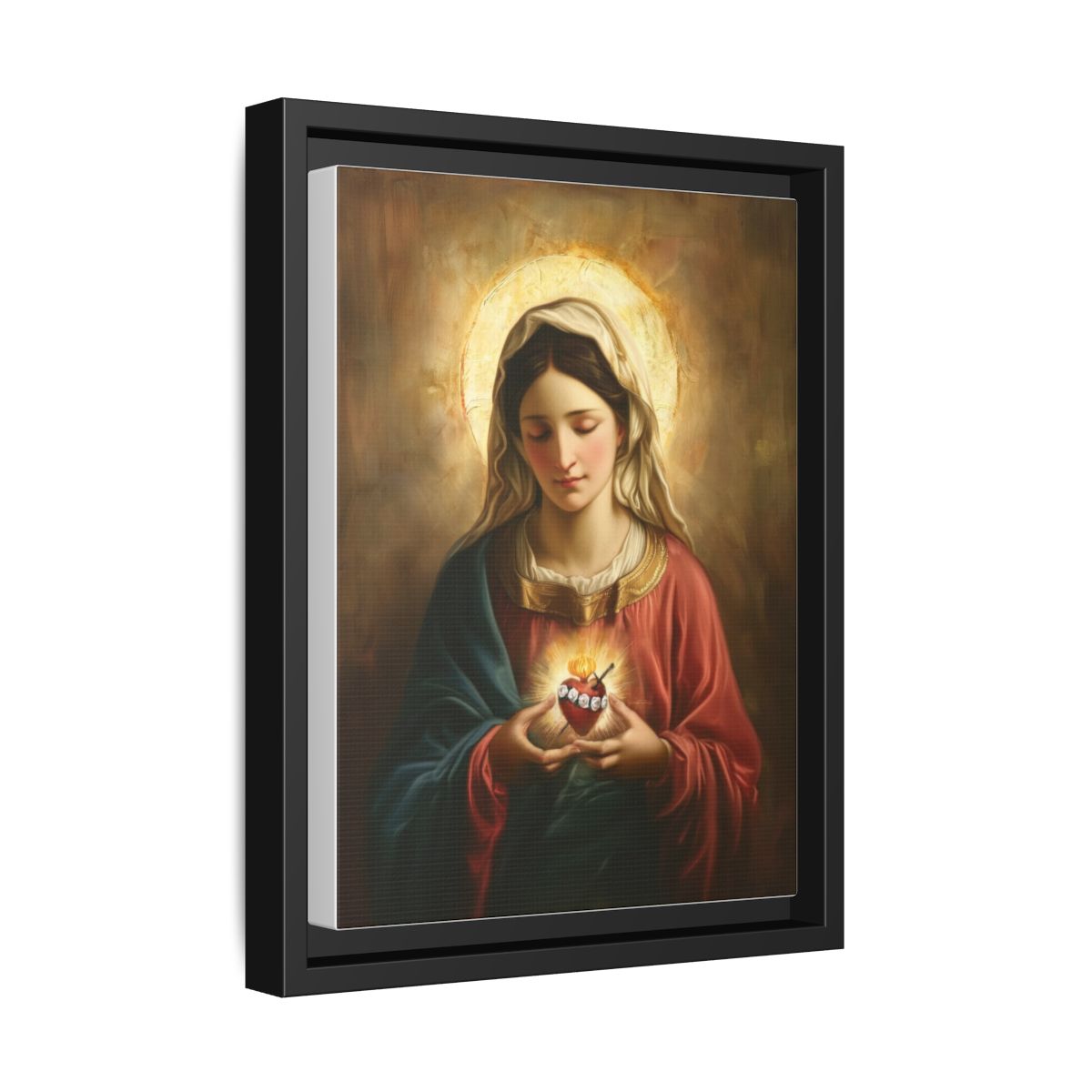 Immaculate Heart of Mary Matte Canvas, Framed (Multi-color)