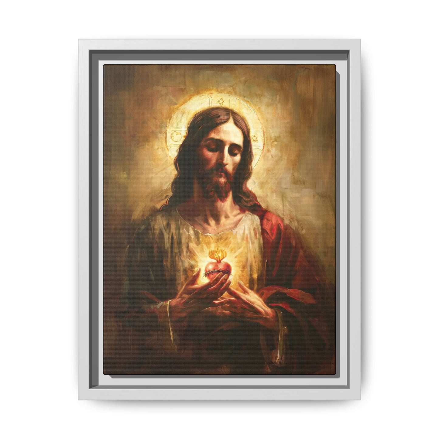 Sacred Heart of Jesus Matte Canvas, Framed (Multi-color)