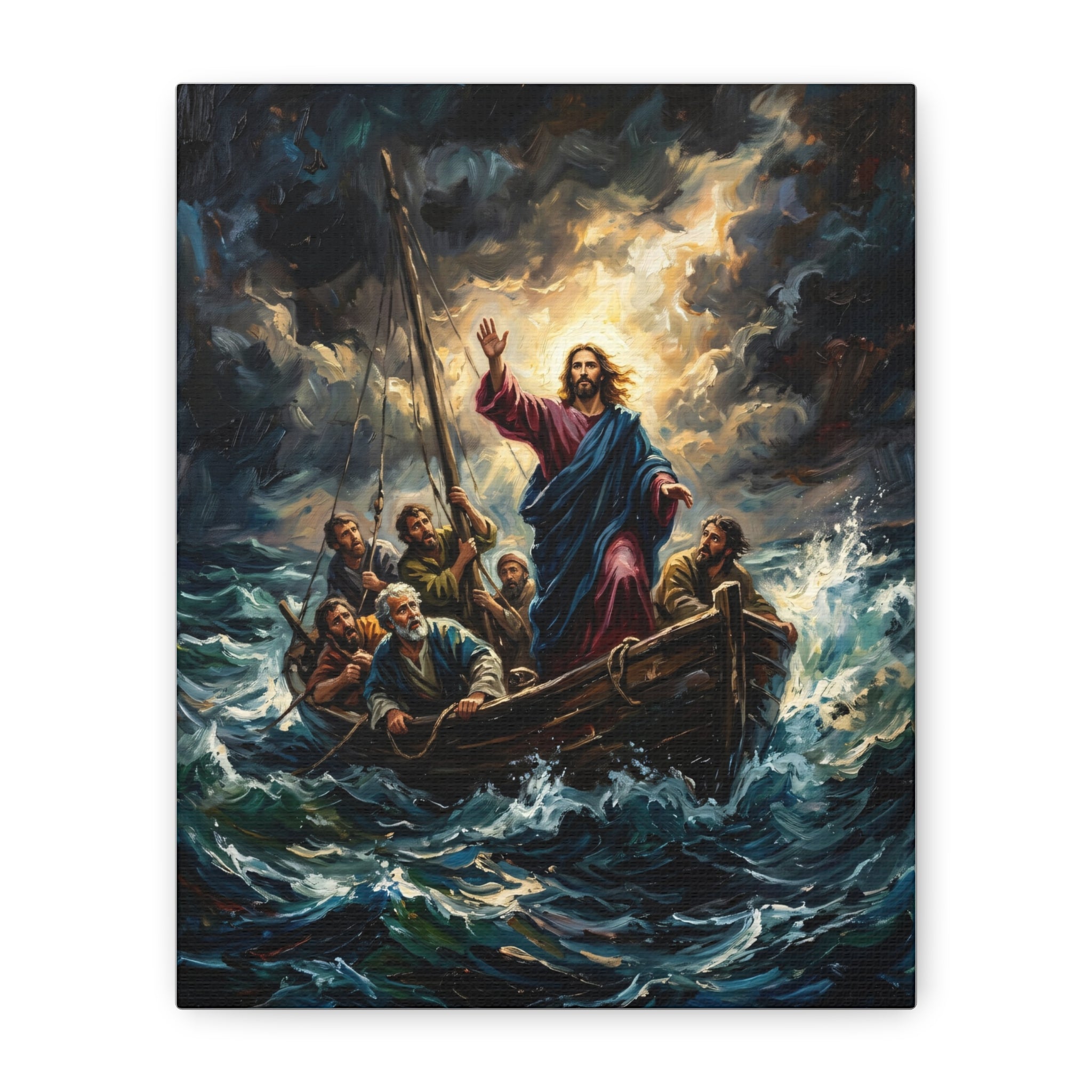 Jesus Calming The Storm - Canvas Gallery Wraps
