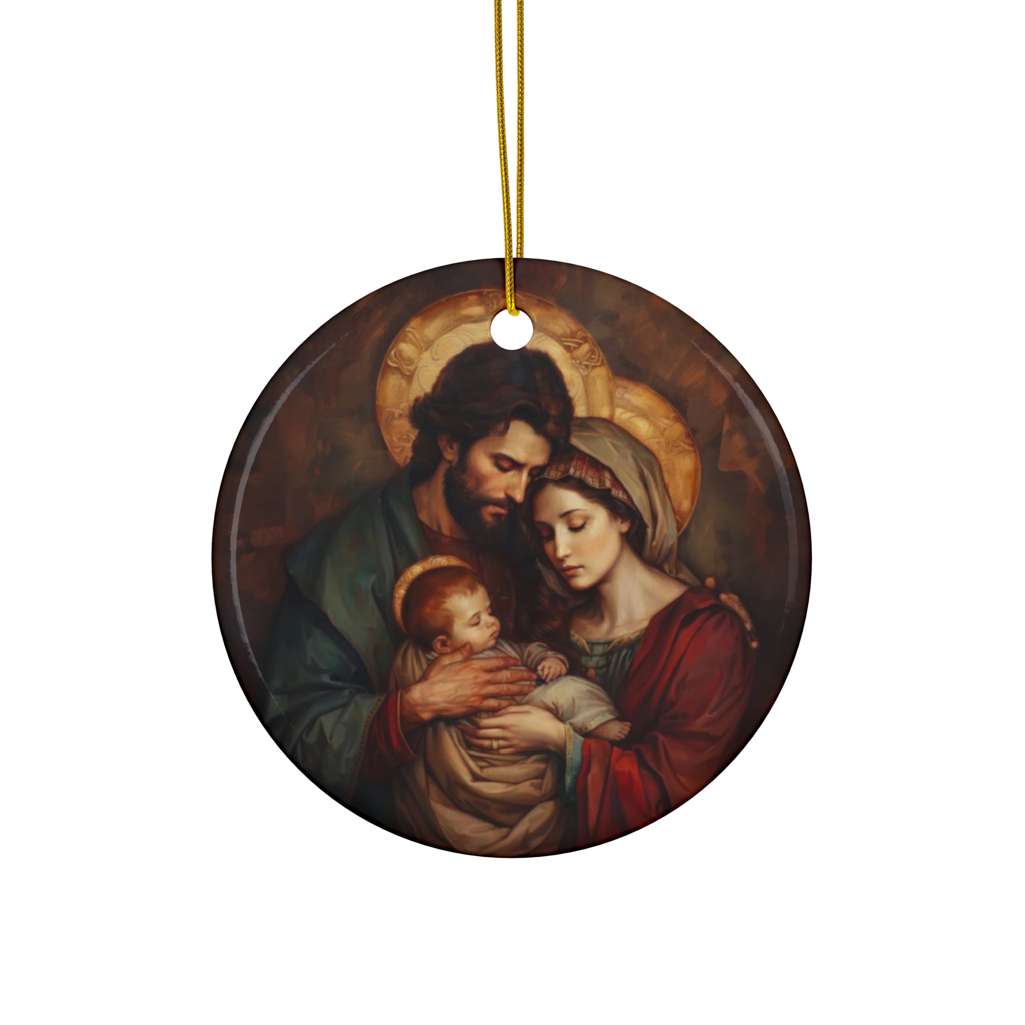 Holy Family Ceramic Ornament