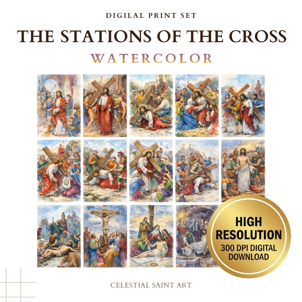 The Stations of the Cross - Digital Print Set | High Resolution | Instant Access | Easy Download