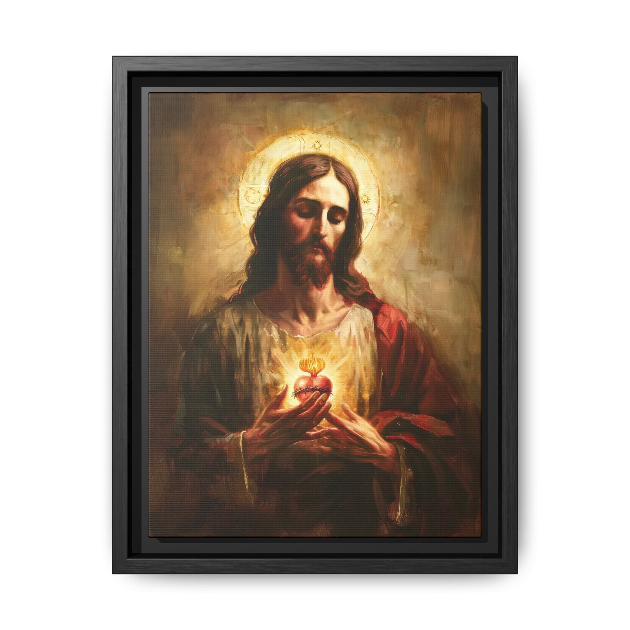 Sacred Heart of Jesus Matte Canvas, Framed (Multi-color)