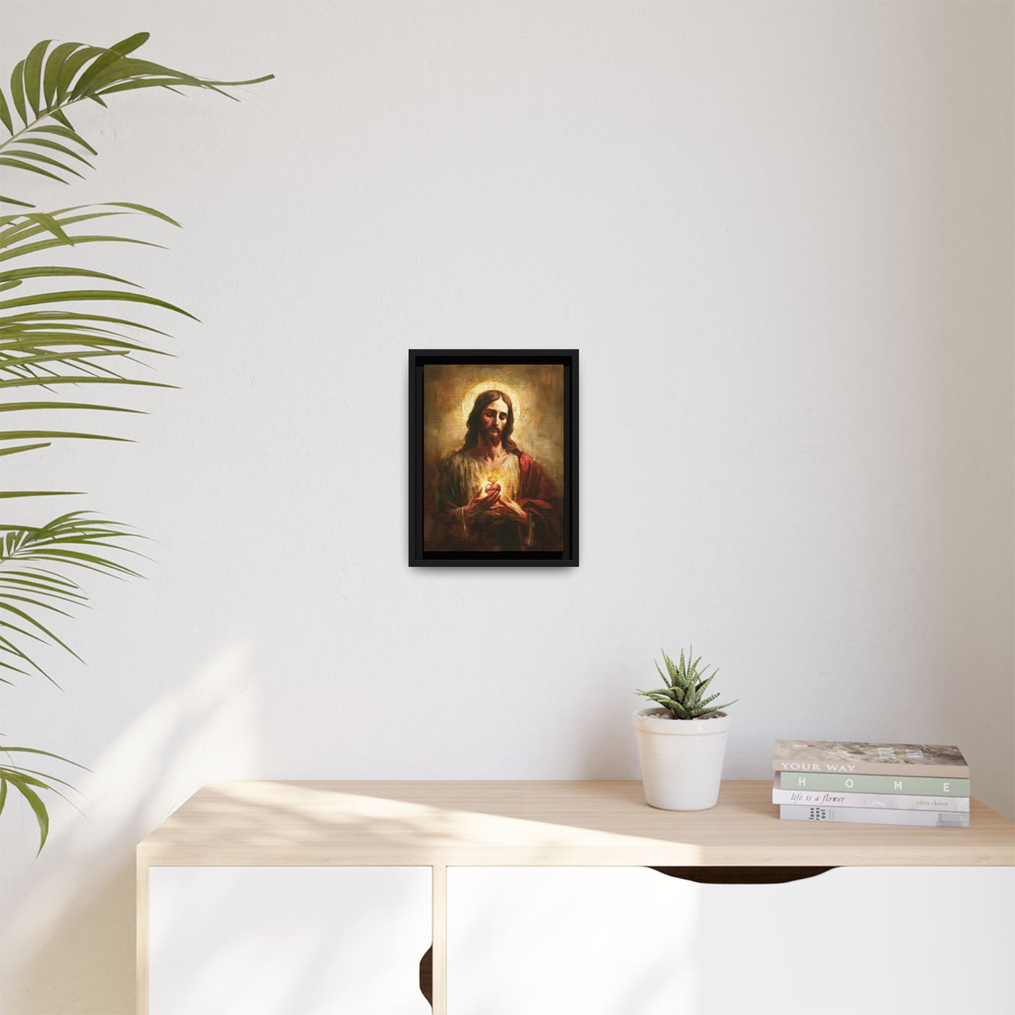 Sacred Heart of Jesus Matte Canvas, Framed (Multi-color)