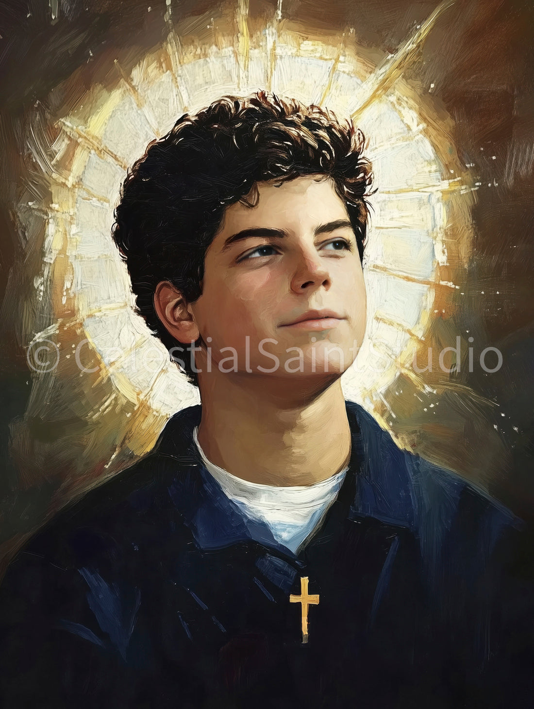 Blessed Carlo Acutis Catholic Art Poster CelestialSaintStudio blessed-carlo-acutis-catholic-art-poster-celestialsaintstudio