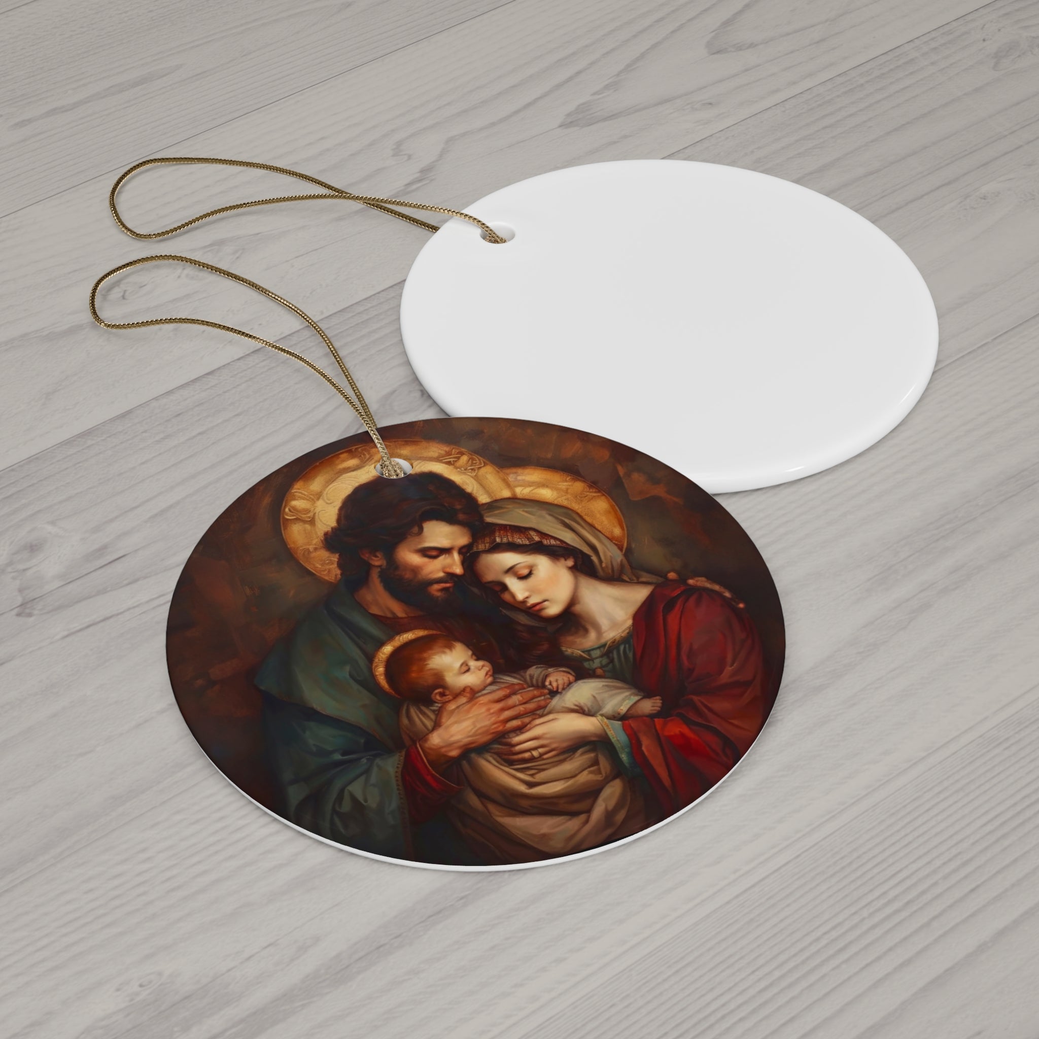 Holy Family Ceramic Ornament