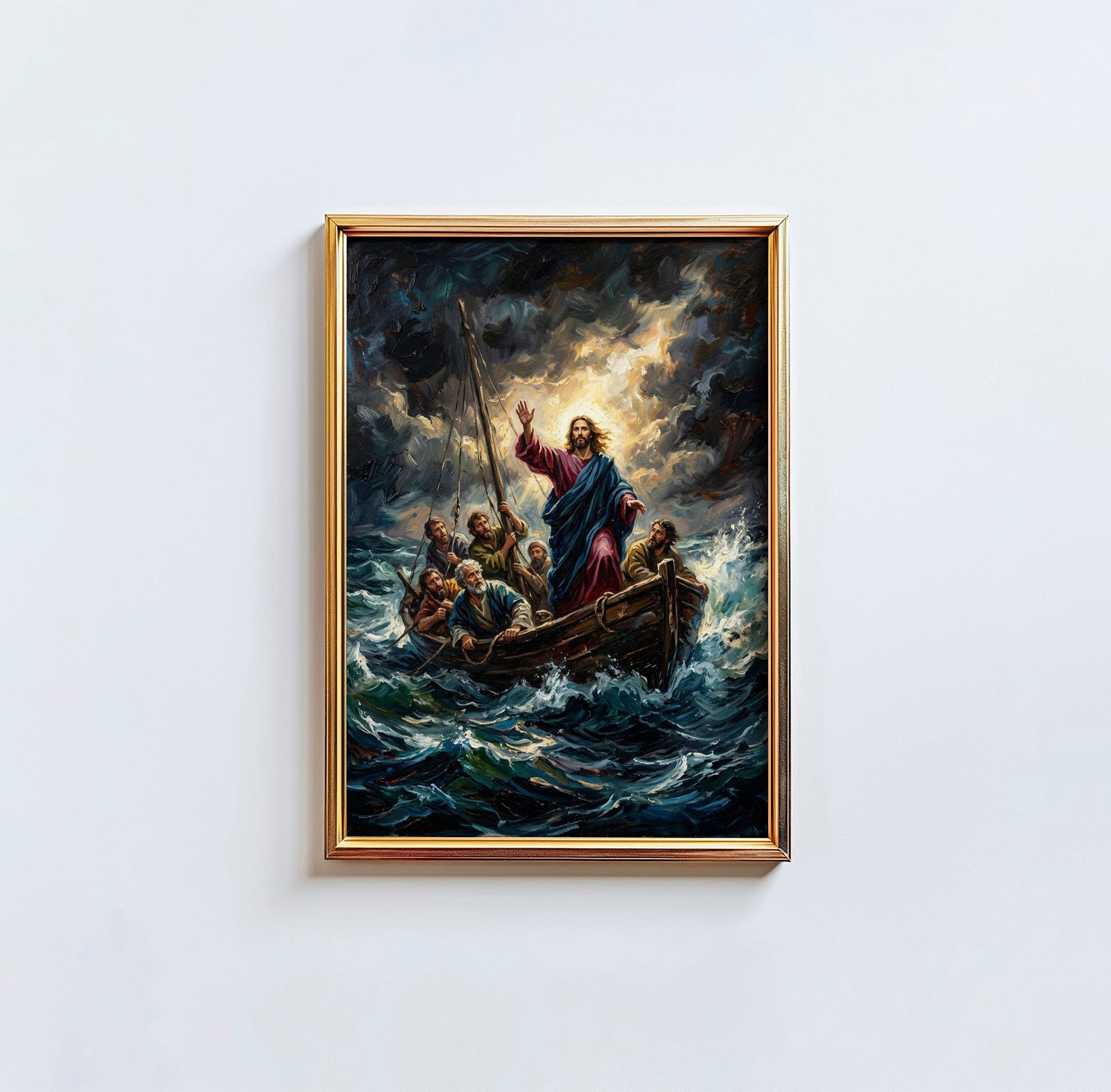 Jesus Calming The Storm - Digital Print | High Resolution | Instant Access | Easy Download