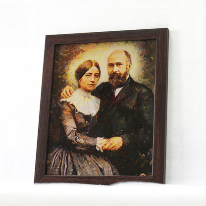 Saints Louis & Zelie Martin Framed Print