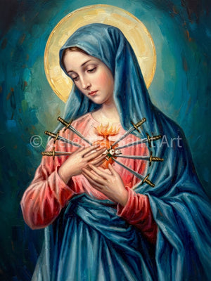Our Lady Of Seven Sorrows - Digital Print | High Resolution | Instant Access | Easy Download